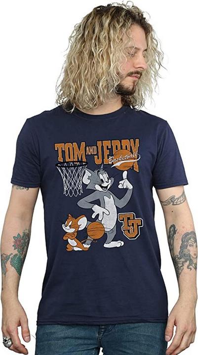 Tom & Jerry Spinning Basketball TShirt aus Baumwolle