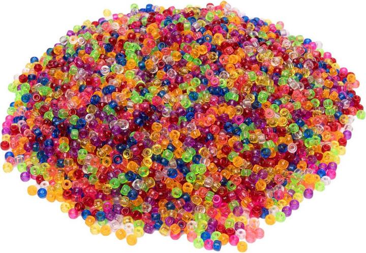 Actual product image Colorations - Kleine Pony-Perlen - Transparent, 4 x 6 mm, 500 gr.