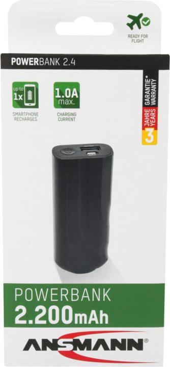 Produktbild Ansmann Powerbank 2.4 (2200 mAh, 5 W, 8.10 Wh)