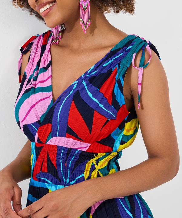Produktbild Joe Browns Petite Leaf Print Tie Shoulder Shirred Waist Maxi Dress (18)