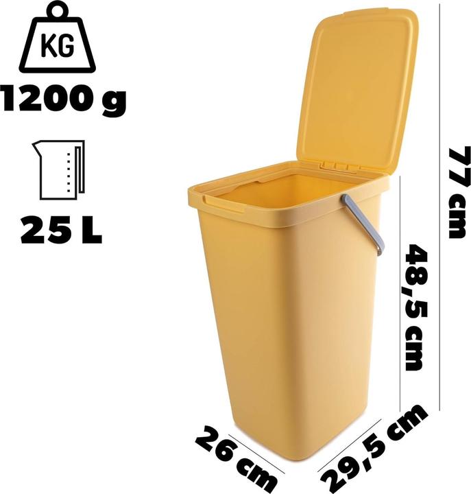 Produktbild Kadax Abfallbehälter mit Deckel und Griff (25 l)