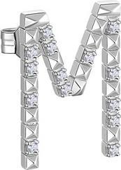 Rosato Silver single earring with cubic zirconia M Cubica RZCU39