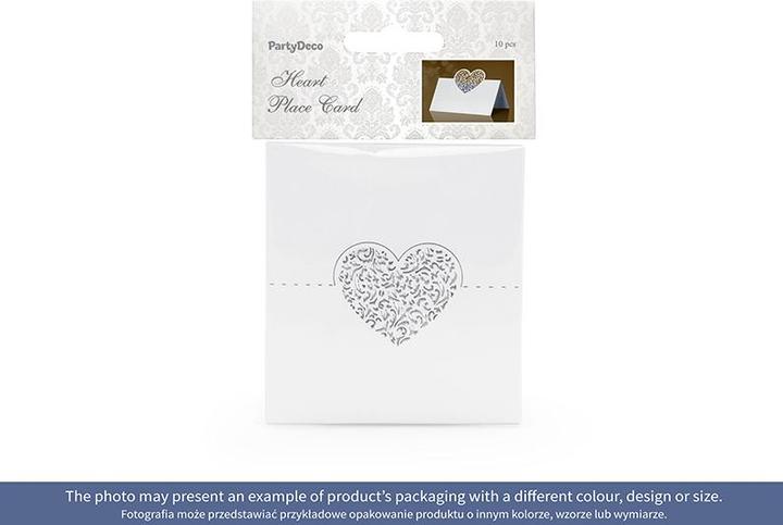Immagine prodotto Partydeco Segnaposto - Cuore bianco (10 pz)