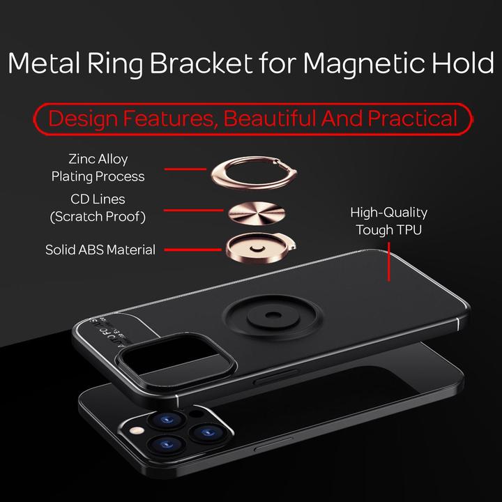 Produktbild Nalia Matte Ring Silikon Hülle (Apple iPhone 14 Pro)