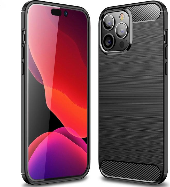 Actual product image Nalia Carbon look silicone cover (Apple iPhone 14 Pro)