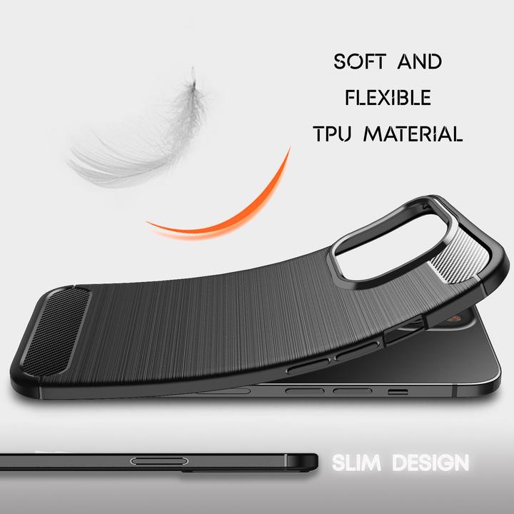 Actual product image Nalia Carbon look silicone cover (Apple iPhone 14 Pro)
