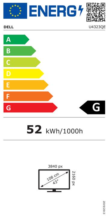 Etichetta energetica Dell UltraSharp U4323QE (3840 x 2160 pixel, 43")