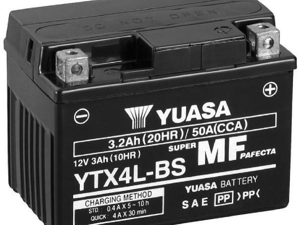 Image du produit Yuasa Batterie de moto YTX4LBS (12 V, 3.20 Ah, 50 A)