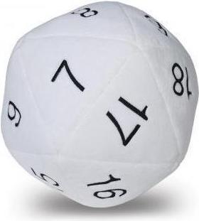 Ultra Pro D20 Dadi Peluche - Numeri bianchi/neri neri