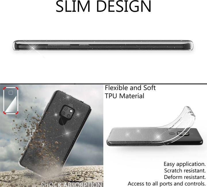 Produktbild Nalia Klare Glitzer Silikon Hülle (Huawei Mate 20)