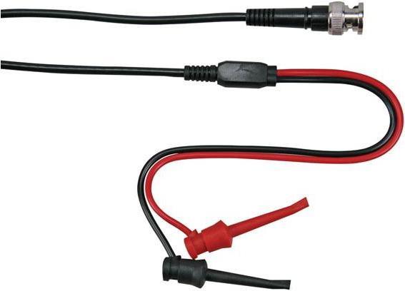 Actual product image Velleman Coax Cable 1m - Bnc Male + 2 Miniature Hook Clips
