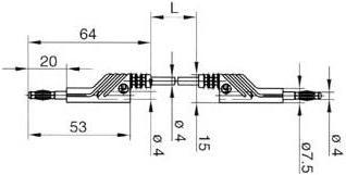 Produktbild Hirschmann MESSLEITUNG 4mm 50cm / GELB (MLN-SIL / 1)
