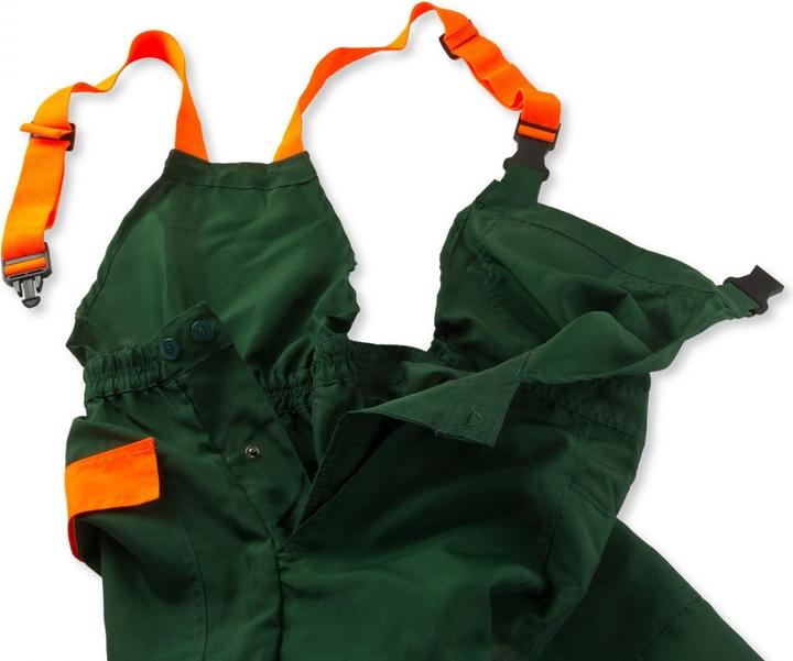 Actual product image Dema Schnittschutzhose Schnittschutzlatzhose Forsthose Latzhose Eco Grösse L grün (L)