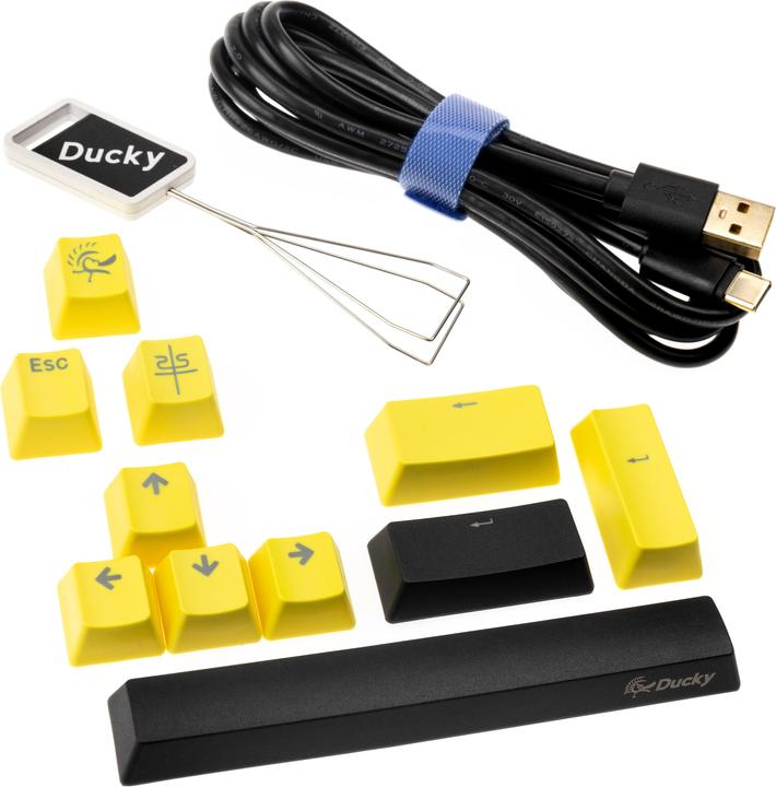 Actual product image Ducky One 2 Pro Mini Gaming Keyboard, RGB LED - Cherry Silent Red (US) (US, Cable)