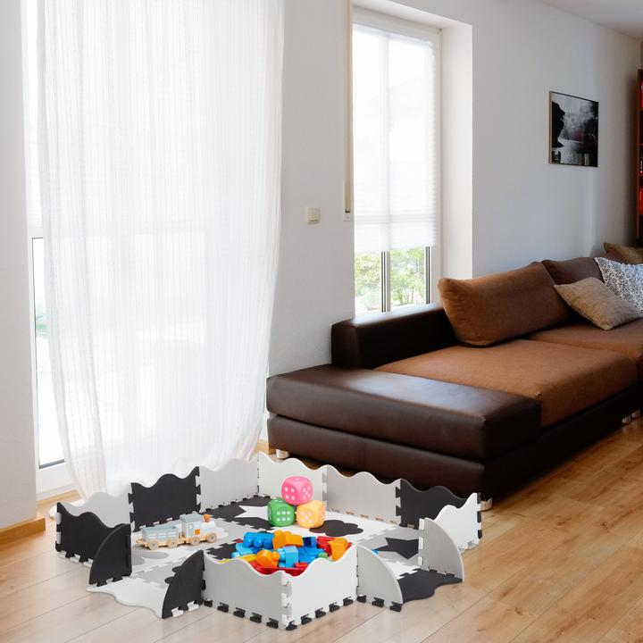 Actual product image Relaxdays Puzzle mat with border and motifs (31.5 x 31.5 x 1 cm)