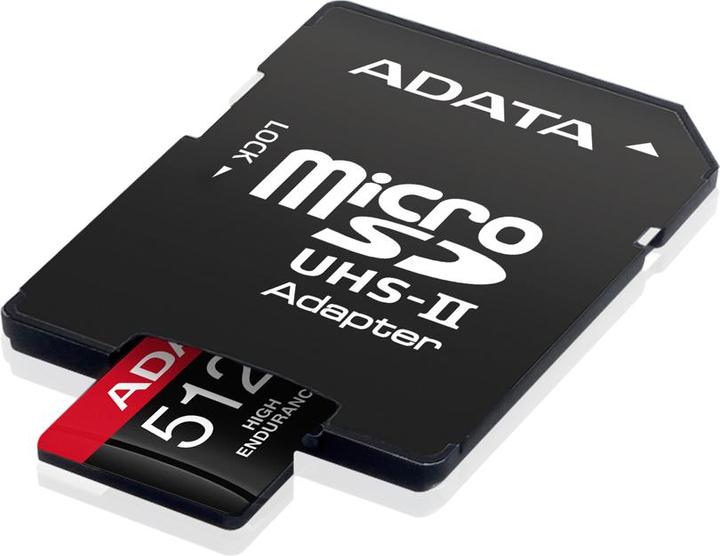 Image du produit Adata High Endurance 512 Go microSDXC (UHS-I U3, Class 10, V30, A2) (512 Go, microSDXC, U3, UHS-I)