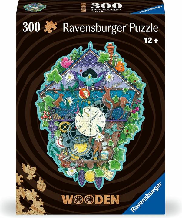 Produktbild Ravensburger WOODEN Puzzle 12000759 - Kuckucksuhr - 300 Teile Kontur-Holzpuzzle mit stabilen (300 Teile)