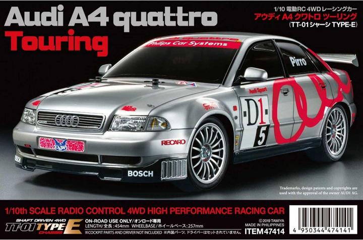 Produktbild Tamiya 1:10 Audi A4 quattro Touring (TT01E) (Kit)