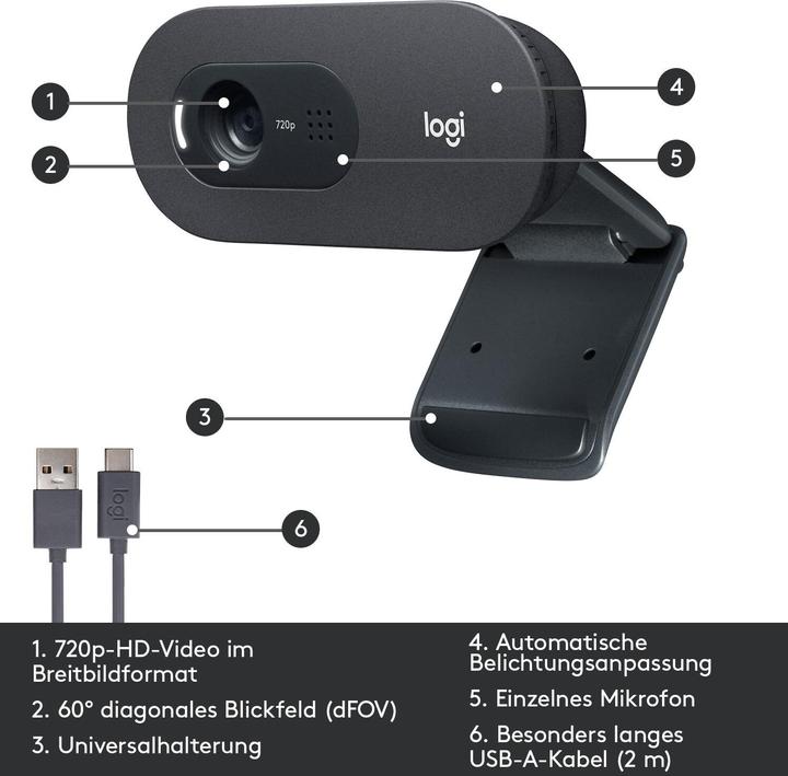 Actual product image Logitech C505 (0.90 Mpx)