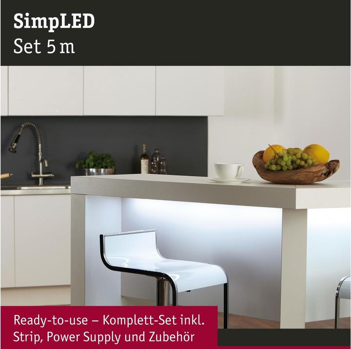 Actual product image Paulmann LEDstrip complete set SimpLED (Cold White, 500 cm, Indoor)