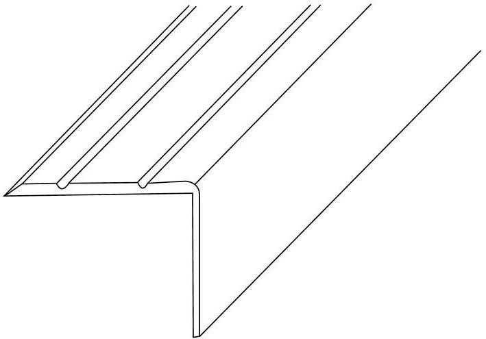 Image du produit PG LM step angle 25 x 20 mm longueur 1000 mm aluminium anodisé argenté perforé d'un côté
