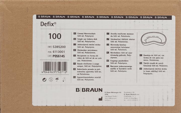 Image du produit B.Braun DEFIX Cuvette haricot 100 pcs