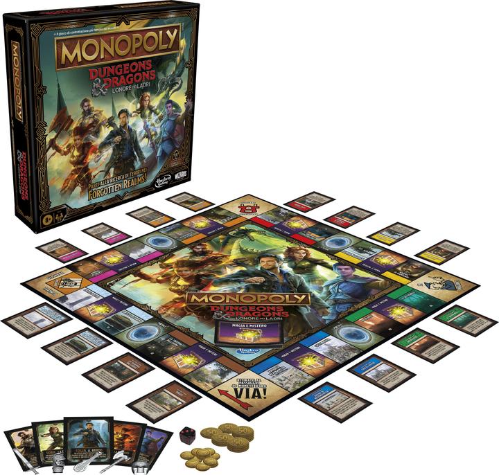 Actual product image Monopoly Dungeons & Dragons: Honour Among Thieves game inspired by the film, D&D board game f (Italian)