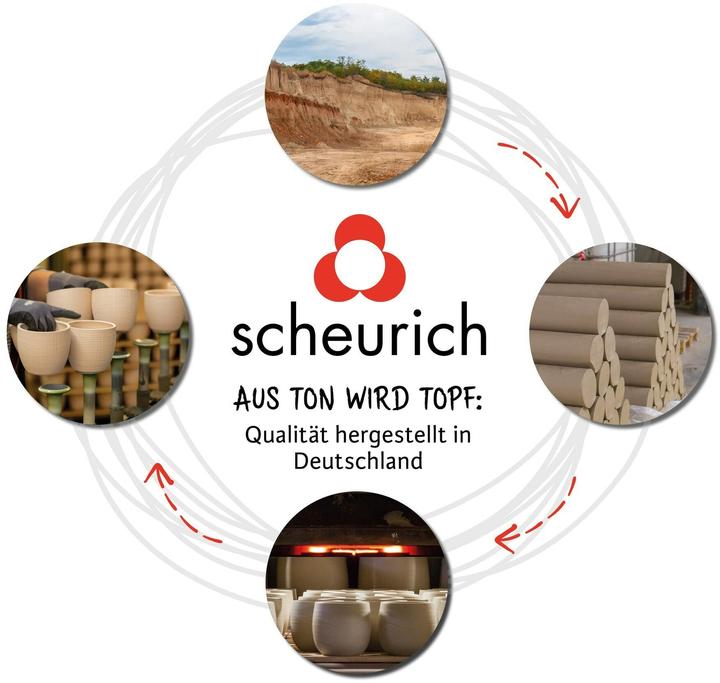 Produktbild Scheurich Blumentopf Runa 4.2 l, Grau (27 cm)