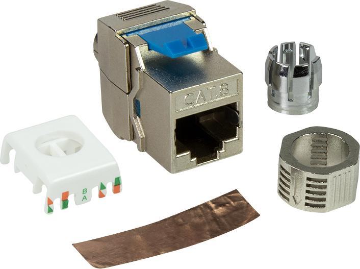 Image du produit LogiLink Keystone femelle STP AWG22-24 16.5mm de large Cat.8.1 (U/FTP, CAT8.1, 0.03 m)