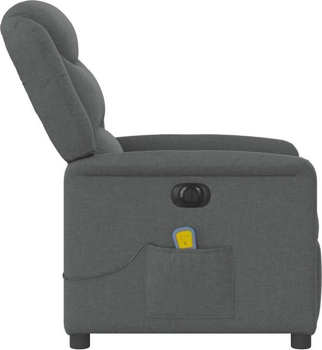 Immagine prodotto VidaXL Sedia da massaggio elettrica in tessuto grigio scuro