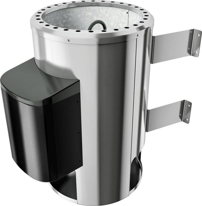 Produktbild Karibu Sauna Caspin Eckeinstieg, Kranz (Plug & Play 3,6 KW externe Steuerung)
