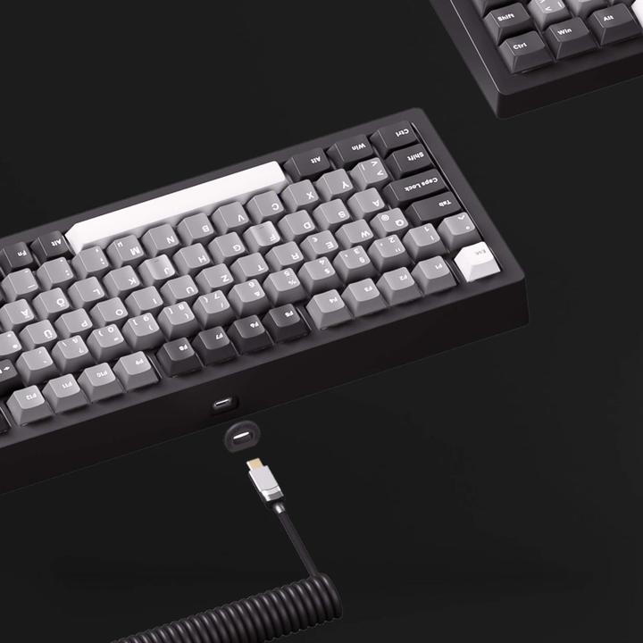 Actual product image Akko MonsGeek M1 V5 VIA Black & Silver Keyboard ISO-DE/UK/Nordic layout Rosewood Switch (DE, Cable, Wireless)