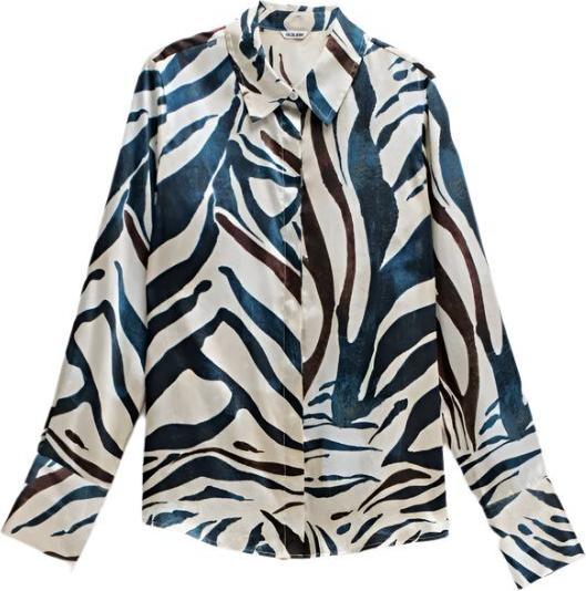 Actual product image Salsa Jeans Long sleeve blouse Satin Basic Shirt (M)