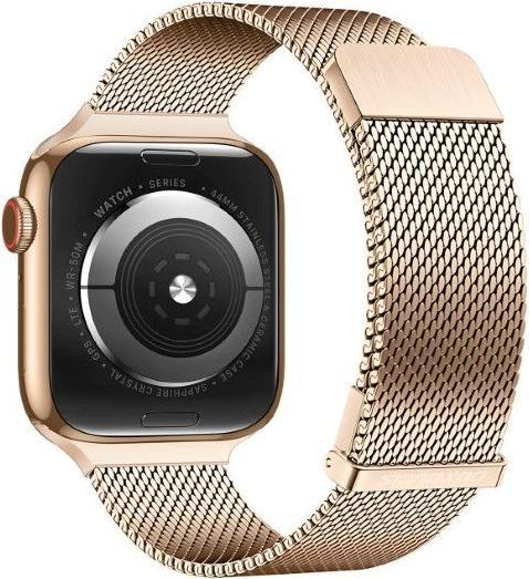Actual product image Dux Ducis Milanese Pro Bracelet Apple Watch 42/44/45/49MM - Gold (42 mm, 45 mm, 49 mm, 44 mm, Stainless steel)