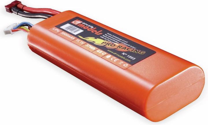 Image du produit DF-Models Pack LiPo 3S - 11,1 Volt - 3000mAh, 45C - rond (11.10 V, 3000 mAh)