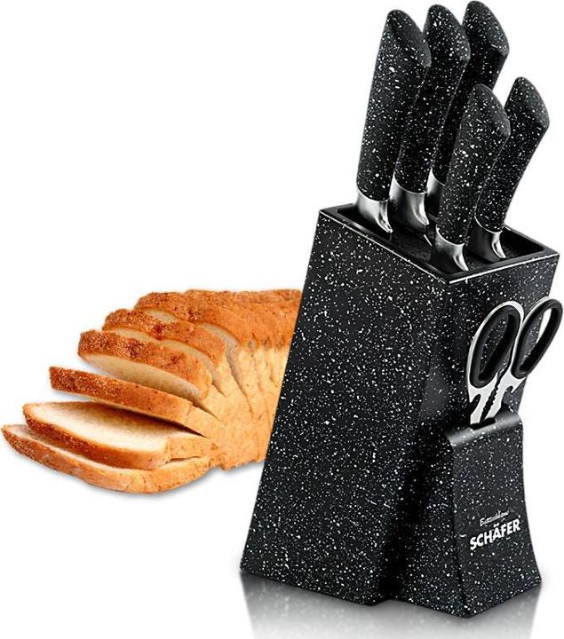 Image du produit Schäfer IT-Systems Set de couteaux Bloc de couteaux de cuisine Set de porte-couteaux Support de couteaux