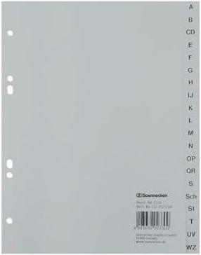 Soennecken A-Z index Use for paper format: DIN A5 Material: Polypropylene