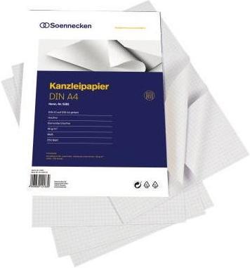 Actual product image Soennecken Office paper Paper size: DIN A3 Ruling style: squared (80 g/m², 250 x, A3)