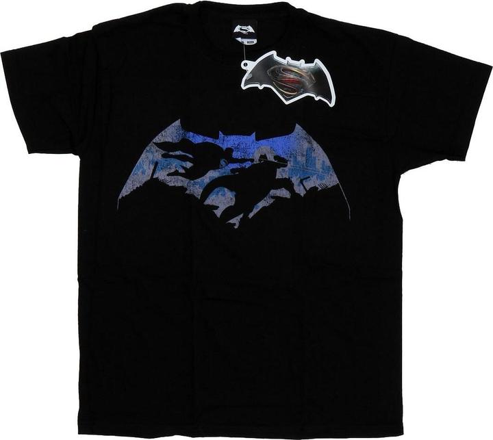 Batman v Superman Schlacht Silhouette TShirt