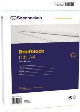 Immagine prodotto Soennecken Blocco per lettere Formato carta: DIN A4 Rigatura: Sgrossata (70 g/m², 50 x, A4)