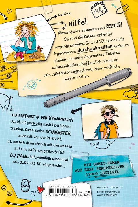 Produktbild Ravensburger Das ungeheimste Tagebuch der Welt! Band 3: Wie mein nerviger Bruder mit auf meine Klassenfahrt ka... (Deutsch, Anja Fröhlich, Kristina Nowothnig, Patrick Krause, 2022)