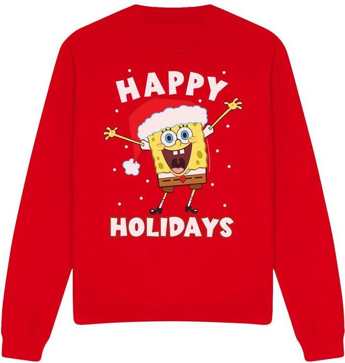 Produktbild Spongebob Squarepants Happy Holidays Sweatshirt weihnachtliches Design (XL)