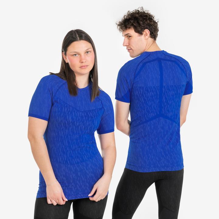 Image du produit Kipsta T-shirt fonctionnel Thermo manches courtes femme/homme - Keepdry bleu (XXL)