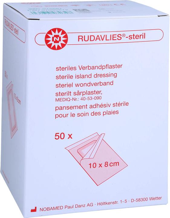 Actual product image Nobamed RUDAVLIES STERILE 10CMX8CM ASSOCIATED PLASTER, 50 pcs PFL (50 x)