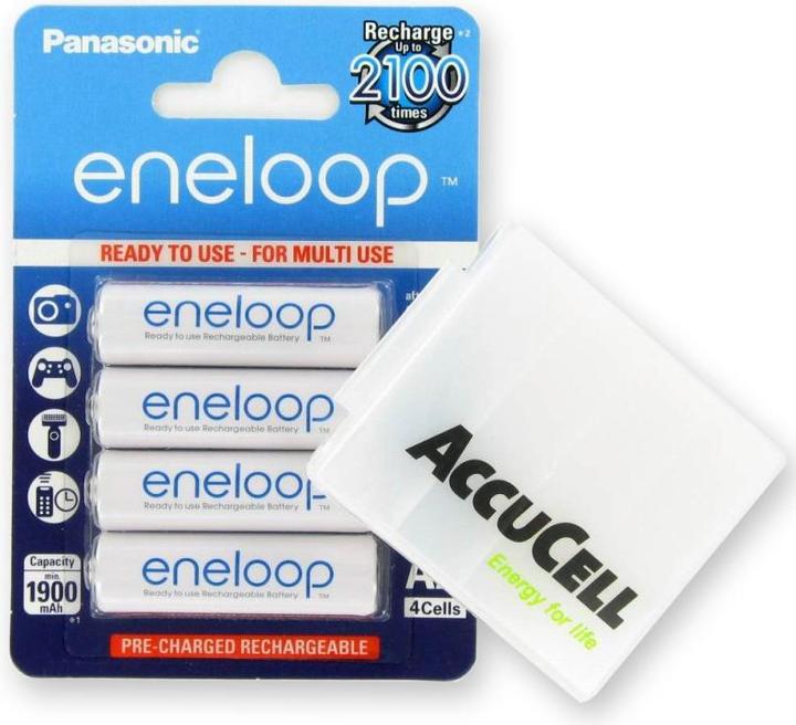 Immagine prodotto Panasonic Eneloop BK-3MCC Mignon AA Vassoio 4 pezzi e caricatore LCD BC 700 (4 pz., AA, 2000 mAh, Batteria + Caricabatterie)