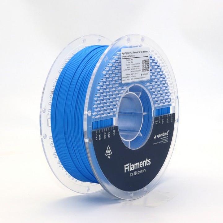 Gembird High Speed PLA filament - Bl - 1.75mm - 1 kg (PLA, 1.75 mm, 1000 g, Blau)