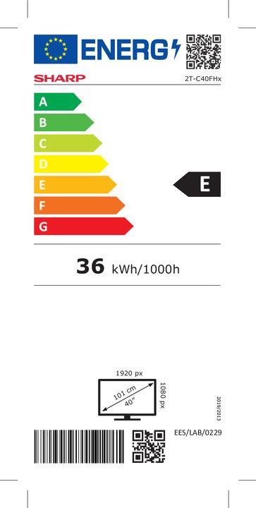 Energy Label Sharp 32FH8E (32", LED, Full HD, 2024)