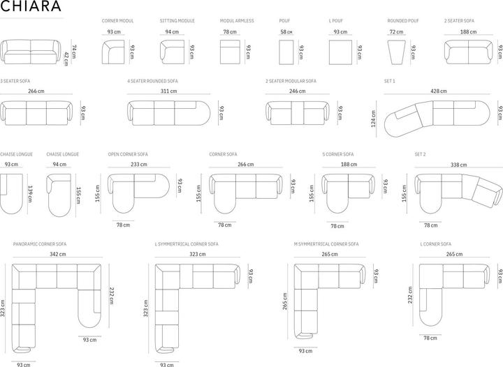 Produktbild Maison Heritage Chiara (2-Sitzer, 3-Sitzer, 4-Sitzer)