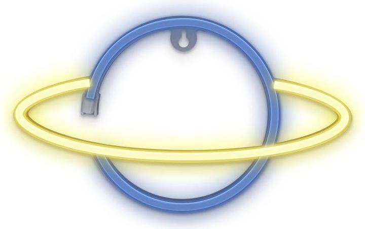 Forever Light Neon LED Light SATURN yellow blue Bat + USB FLNE11