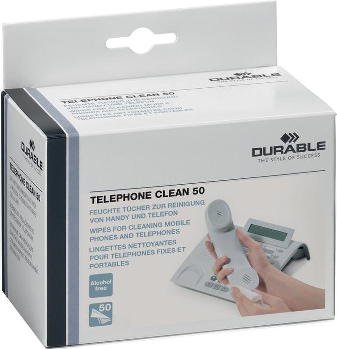 Produktbild Durable Telephone Clean 50 578502 Reinigungstücher 50 Stück (50 x)